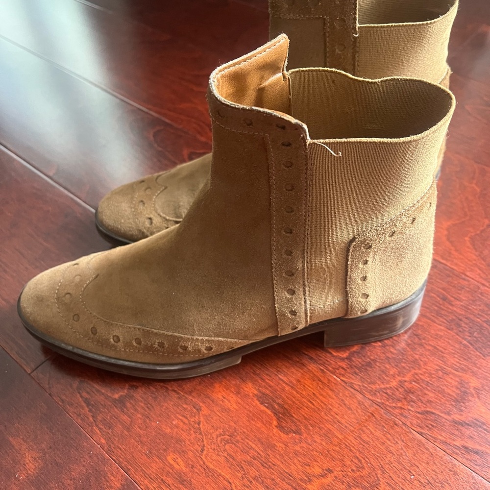 Beautiful Zara Basic Ankle Suede Boot - image 3